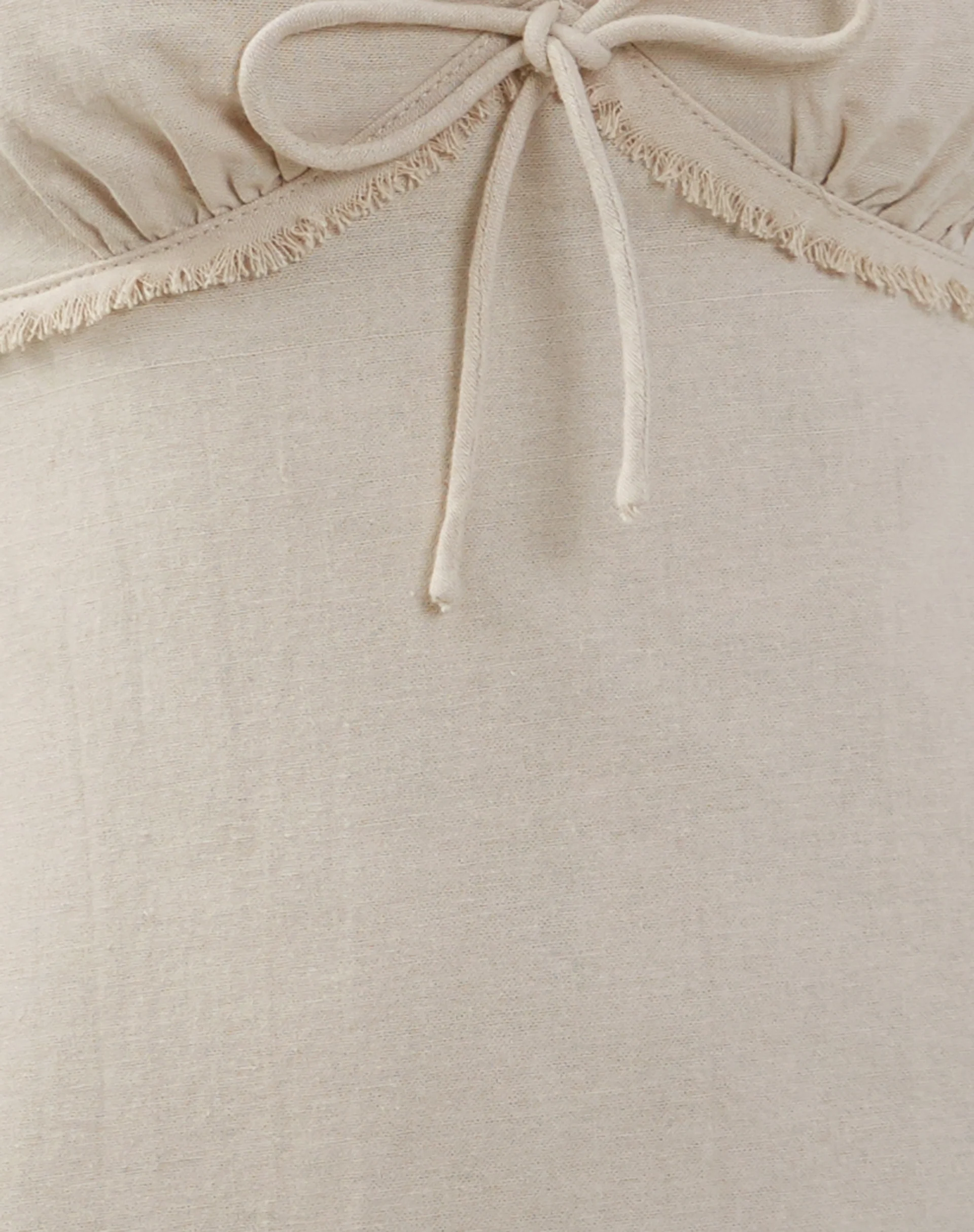 Anatari Mini Dress in Ecru Linen - Image 5