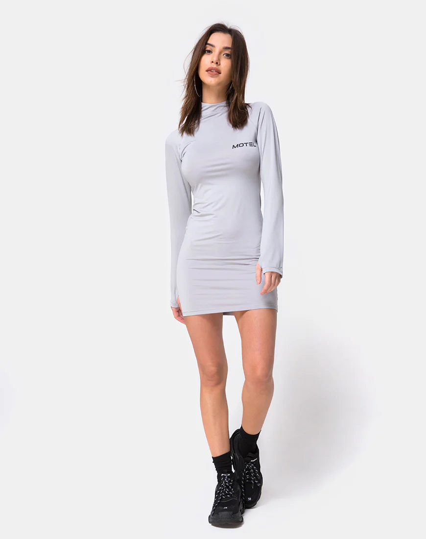 Anegan Bodycon Dress in Grey Motel - Image 4