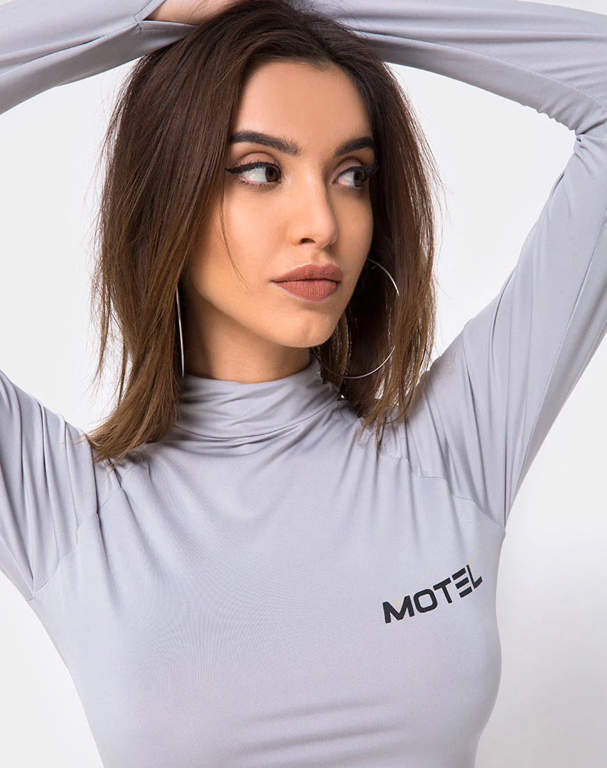 Anegan Bodycon Dress in Grey Motel - Image 5