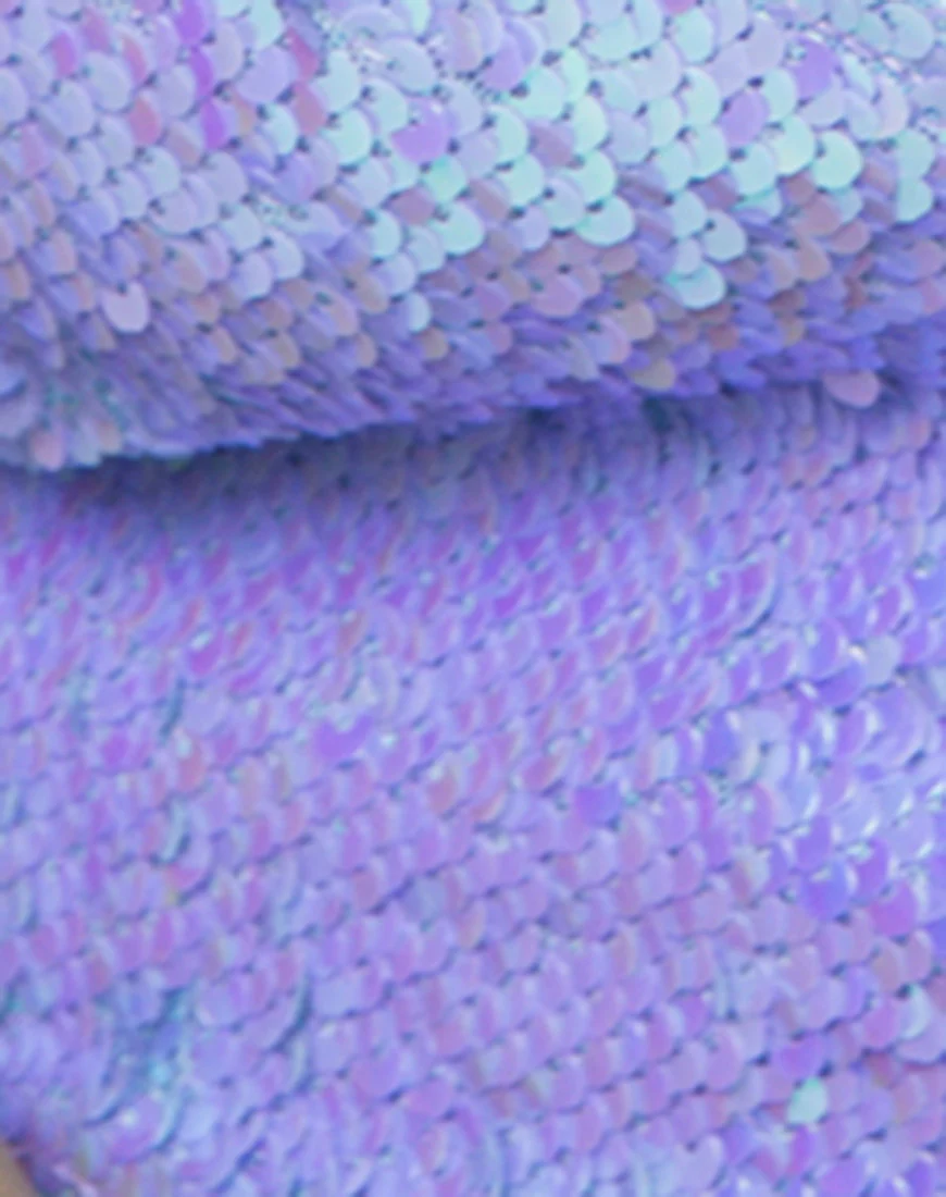 Angel Crop Top in Mermaid Fishcale Sequin - Image 5