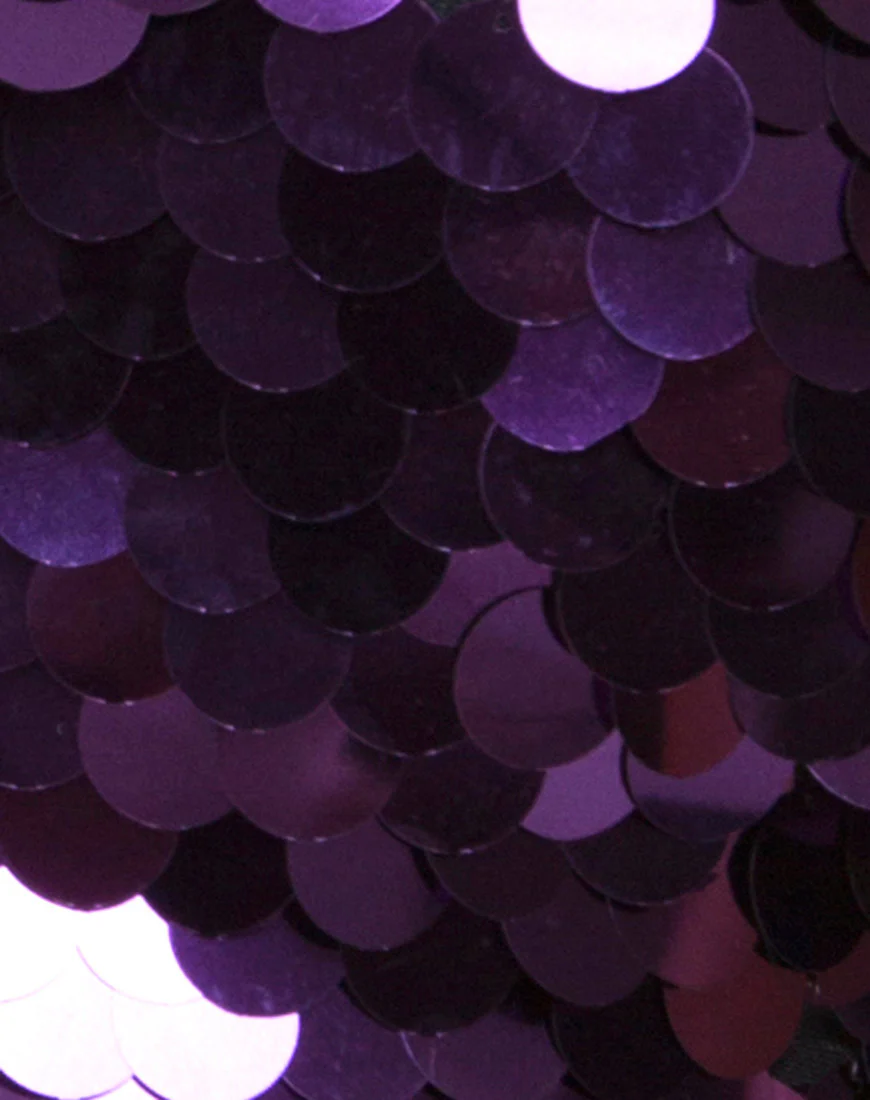 Angel Crop Top in Plum Disc Sequin - Image 5