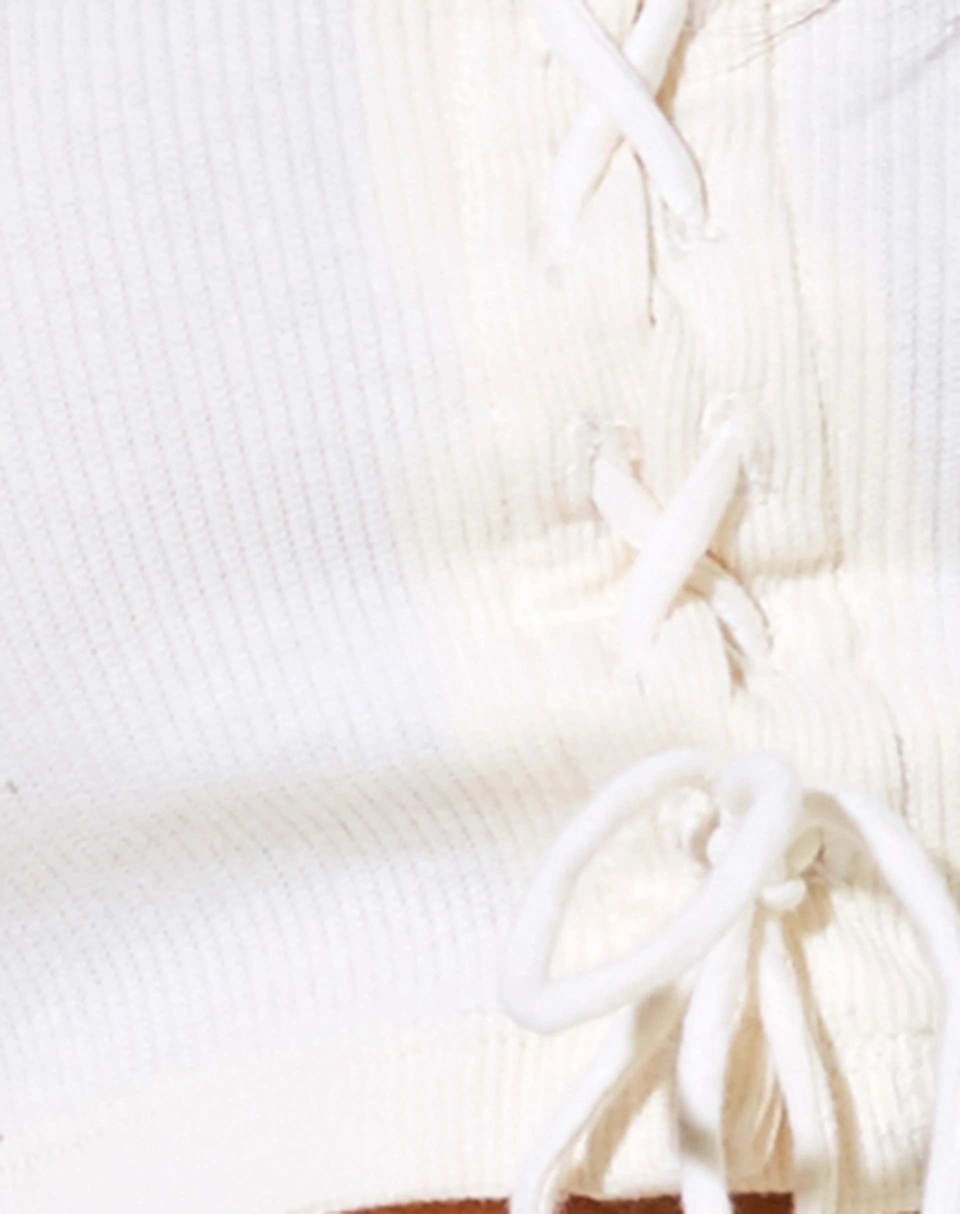 Anjali Crop Top in Rib Ivory - Image 5