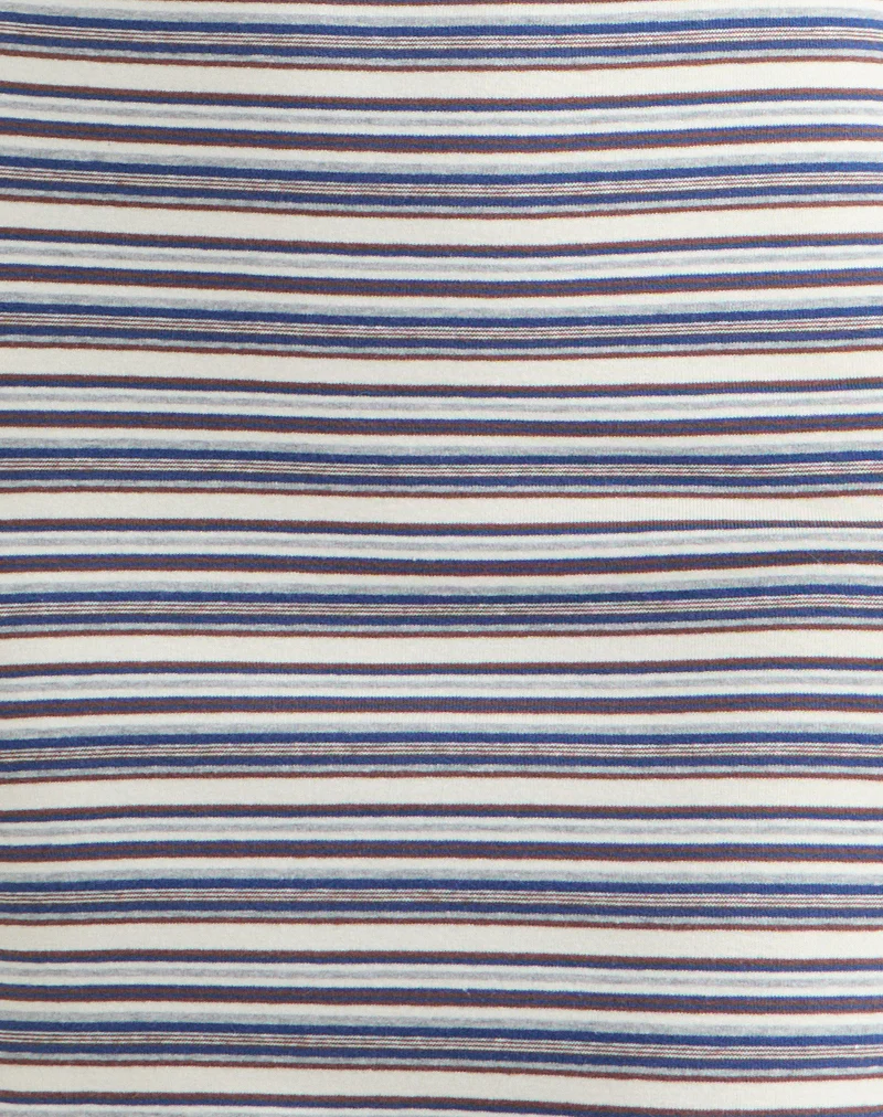 Anzhelina Strappy Mini Dress in Multi Blue Stripe - Image 6