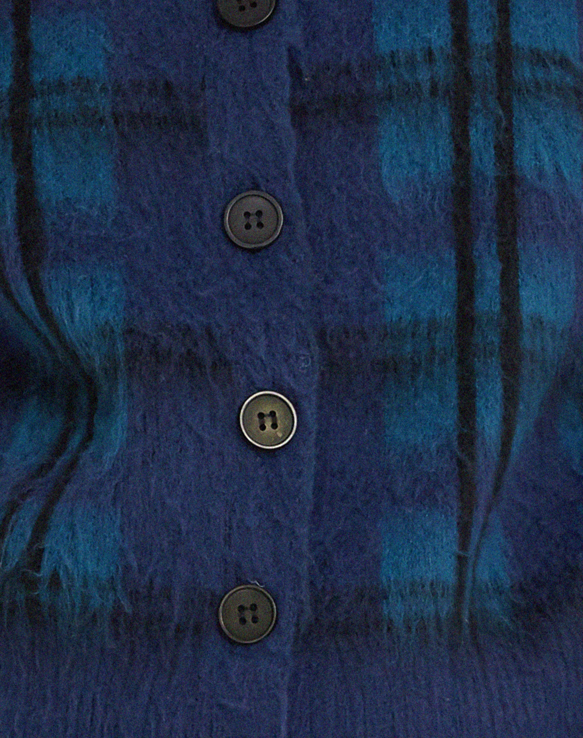 Anzio Button Up Cardigan in Multi Check Navy Blue - Image 7
