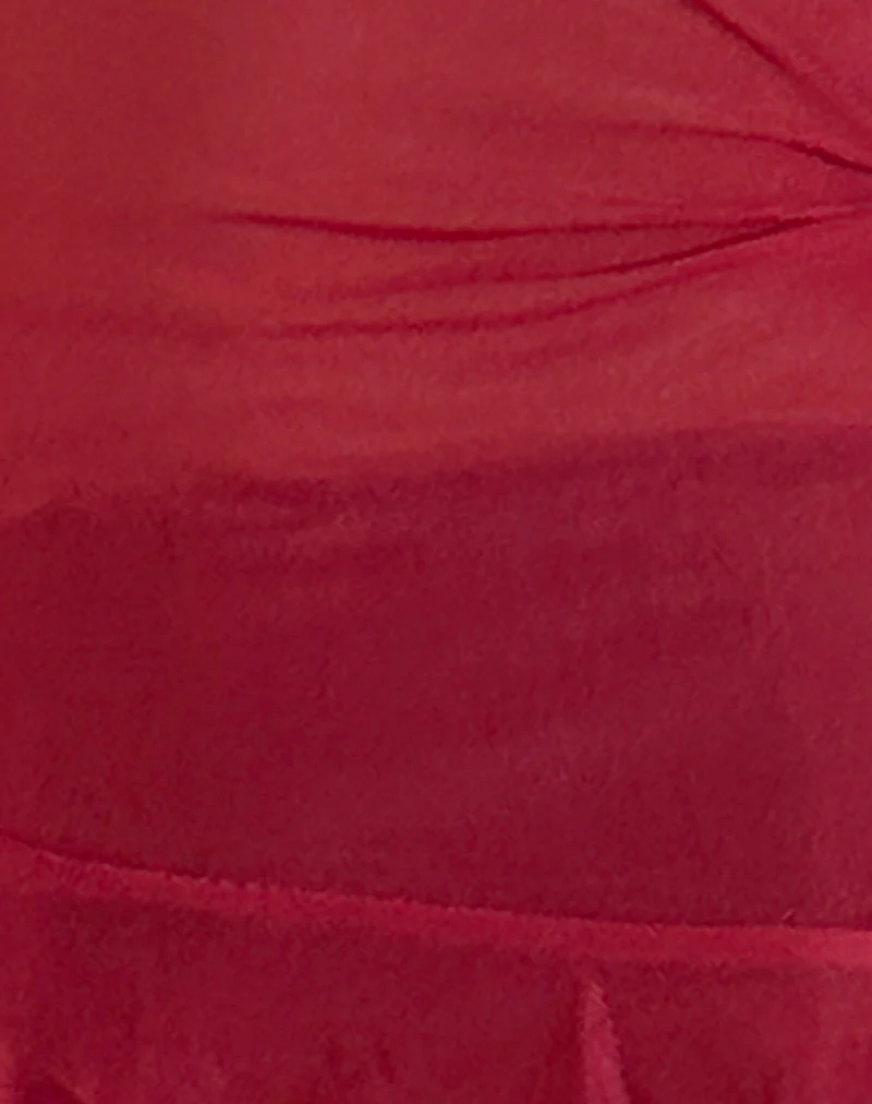Arabella Halterneck Top in Mesh Cherry - Image 6
