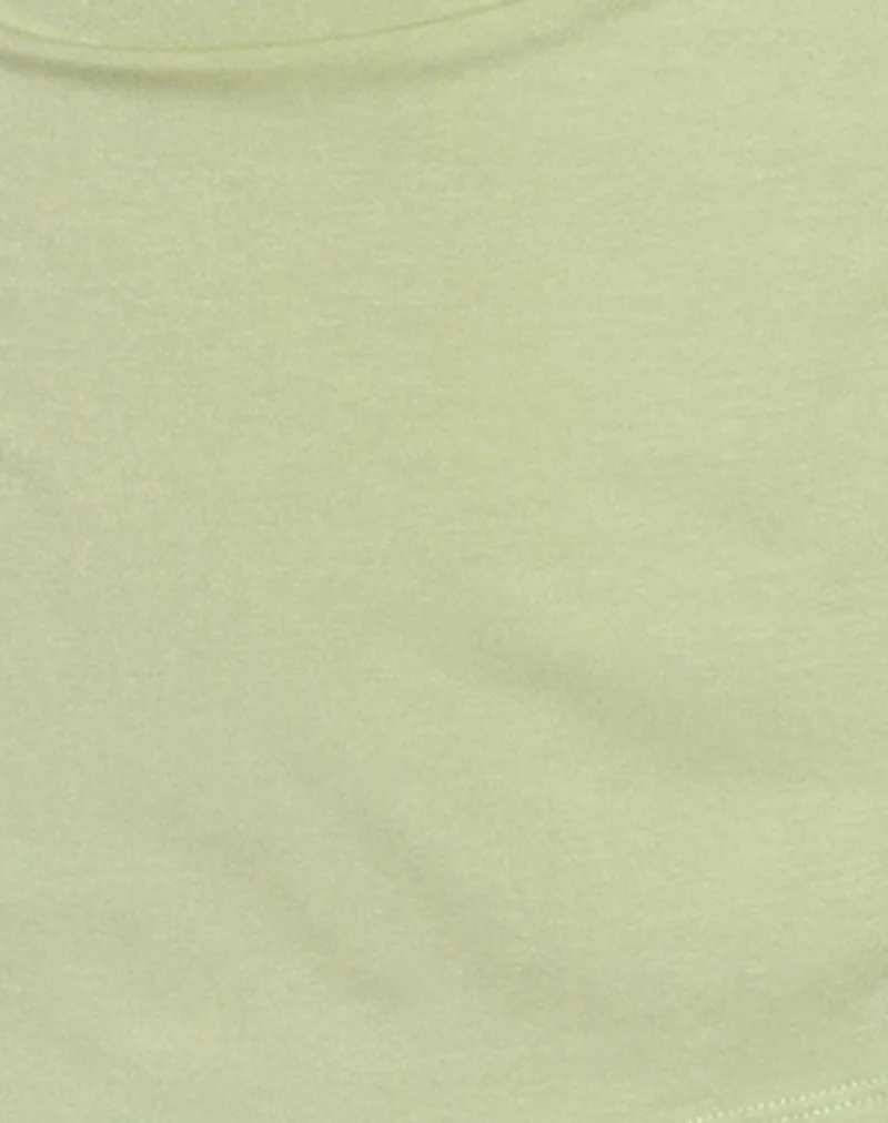 Aravie Ruched Bandeau Top in Pistachio - Image 6