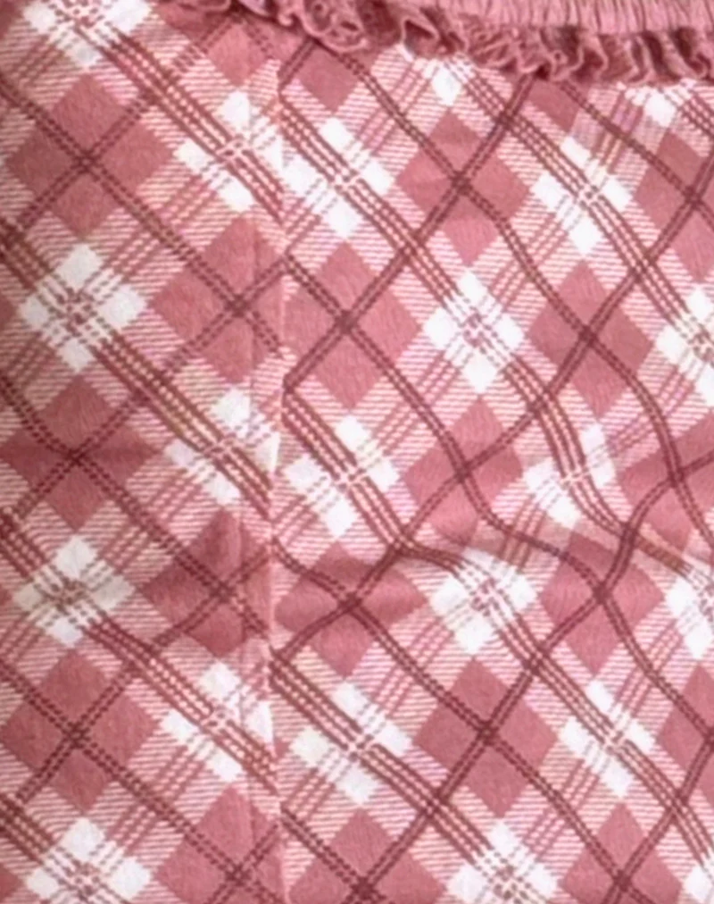 Archie Corset Top in Pink Tartan - Image 6