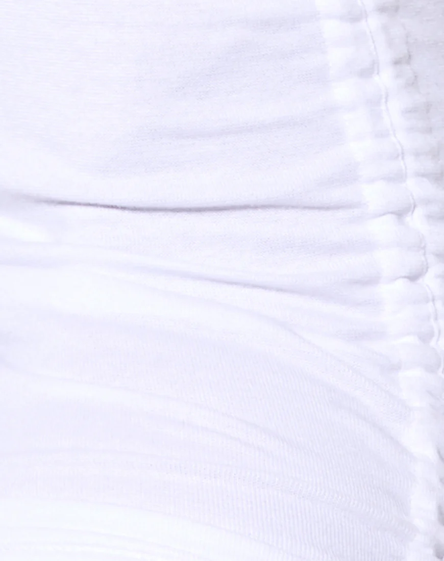 Ardilla Bodycon Dress in Rib White - Image 7