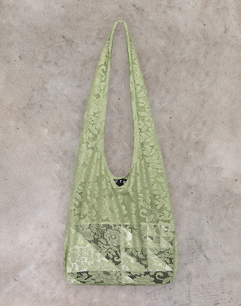 Ari Lace Hobo Bag in Sage - Image 4