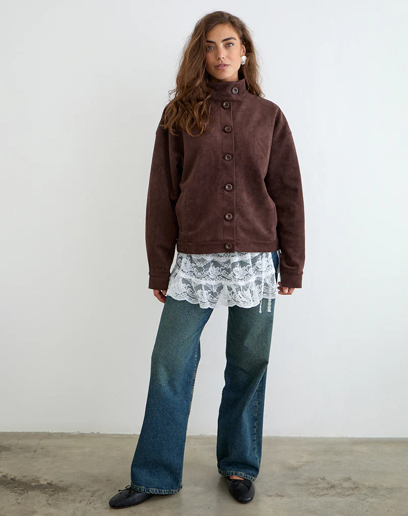Asa Wrap Belt Skirt in Lace White - Image 3