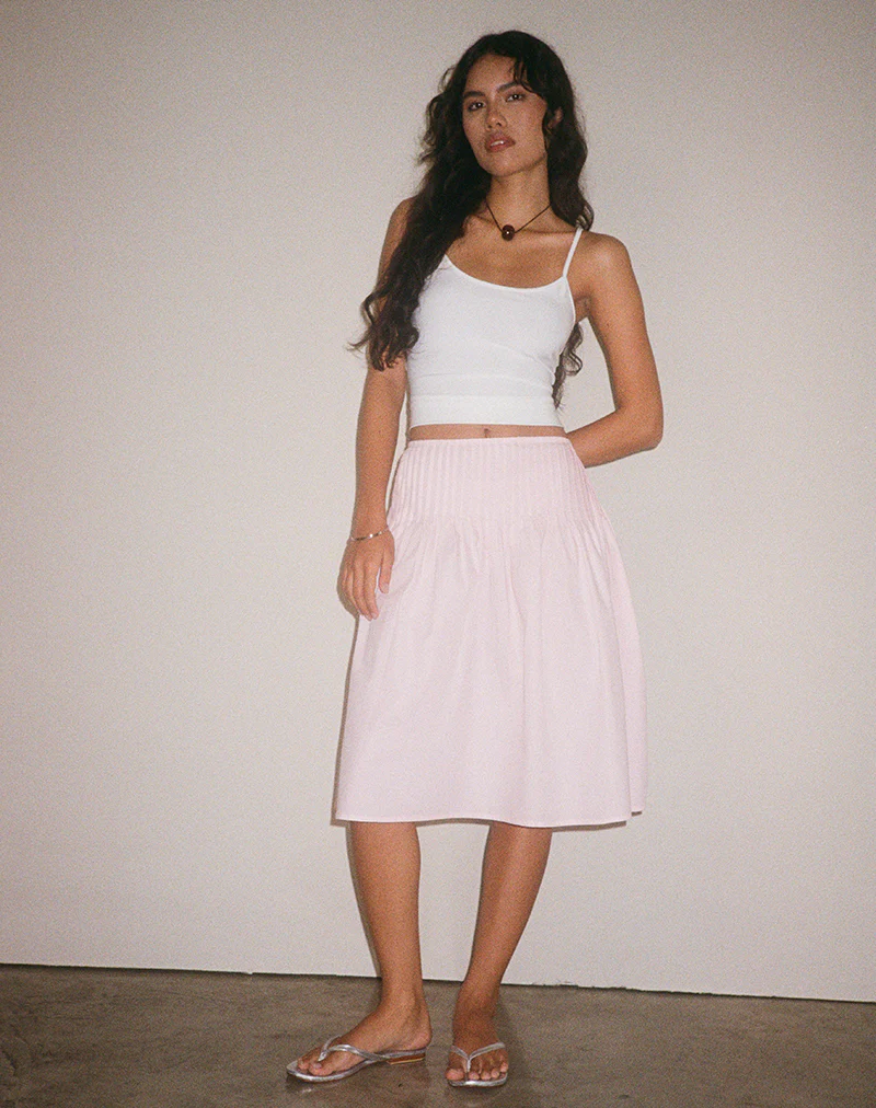 Asada Midi Skirt in Light Pink - Image 3