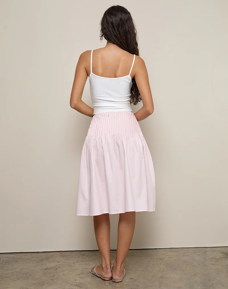 Asada Midi Skirt in Light Pink - Image 5