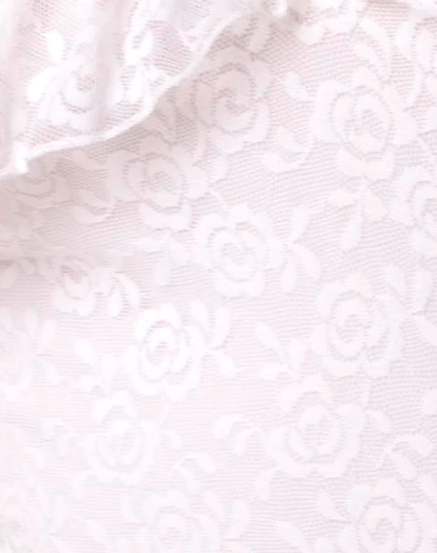 Asahan Cold Shoulder Bodice in White Rose Lace - Image 5