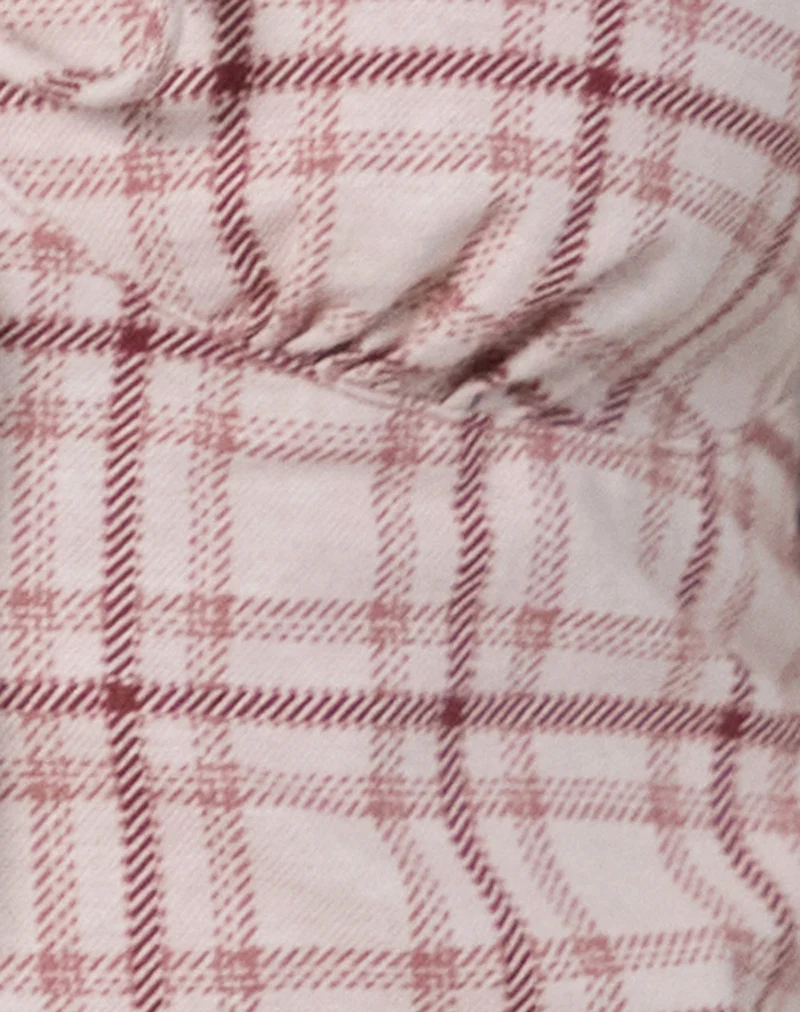 Asatari Mini Dress in Basic Tartan Pink - Image 5
