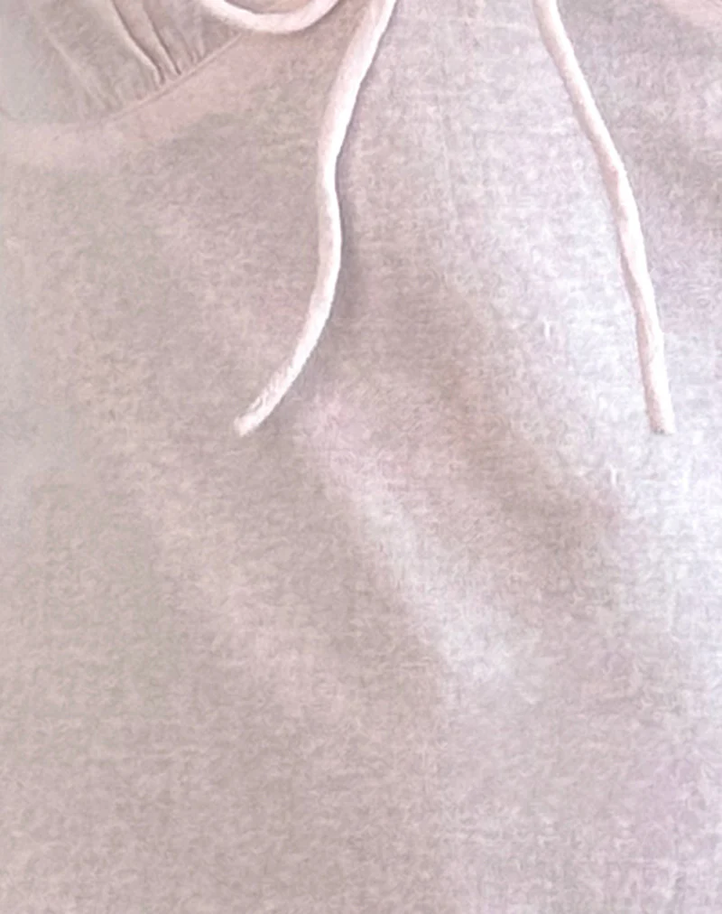 Asatari Tie Front Dress in Light Pink - Image 5