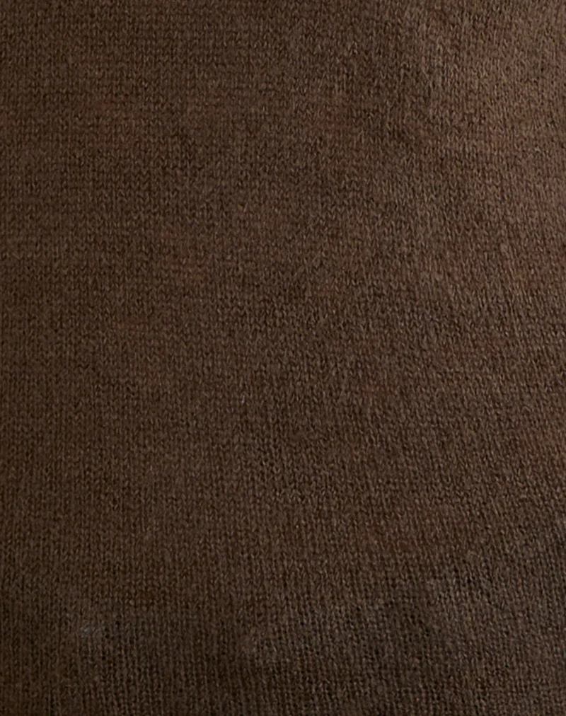 Ashla Top in Sheer Knit Dark Chocolate - Image 6