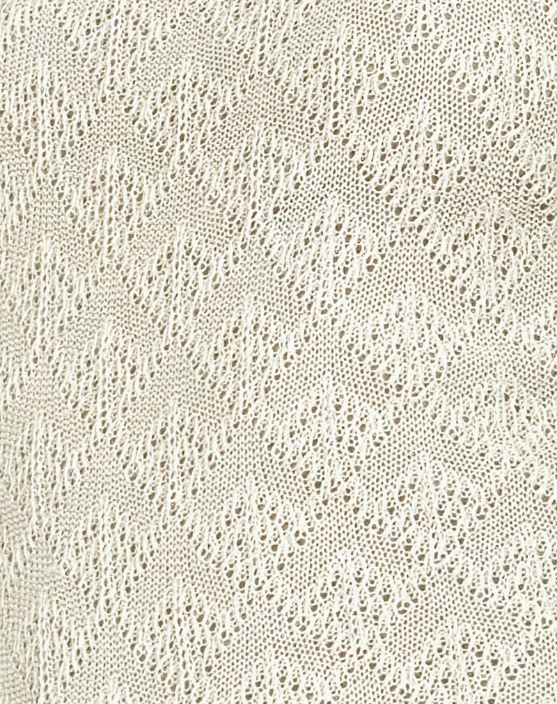 Ashtin Midi Dress in Pointelle Ivory - Image 6