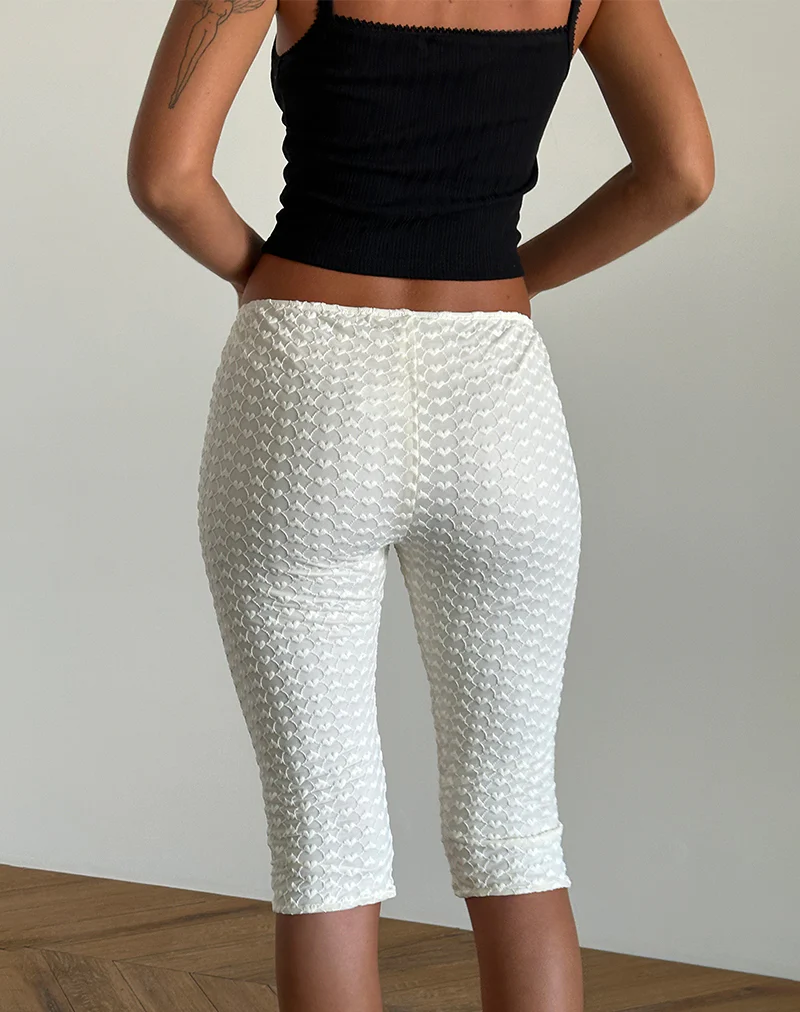 Asih Capri Trousers in Ivory Heart Lace - Image 4
