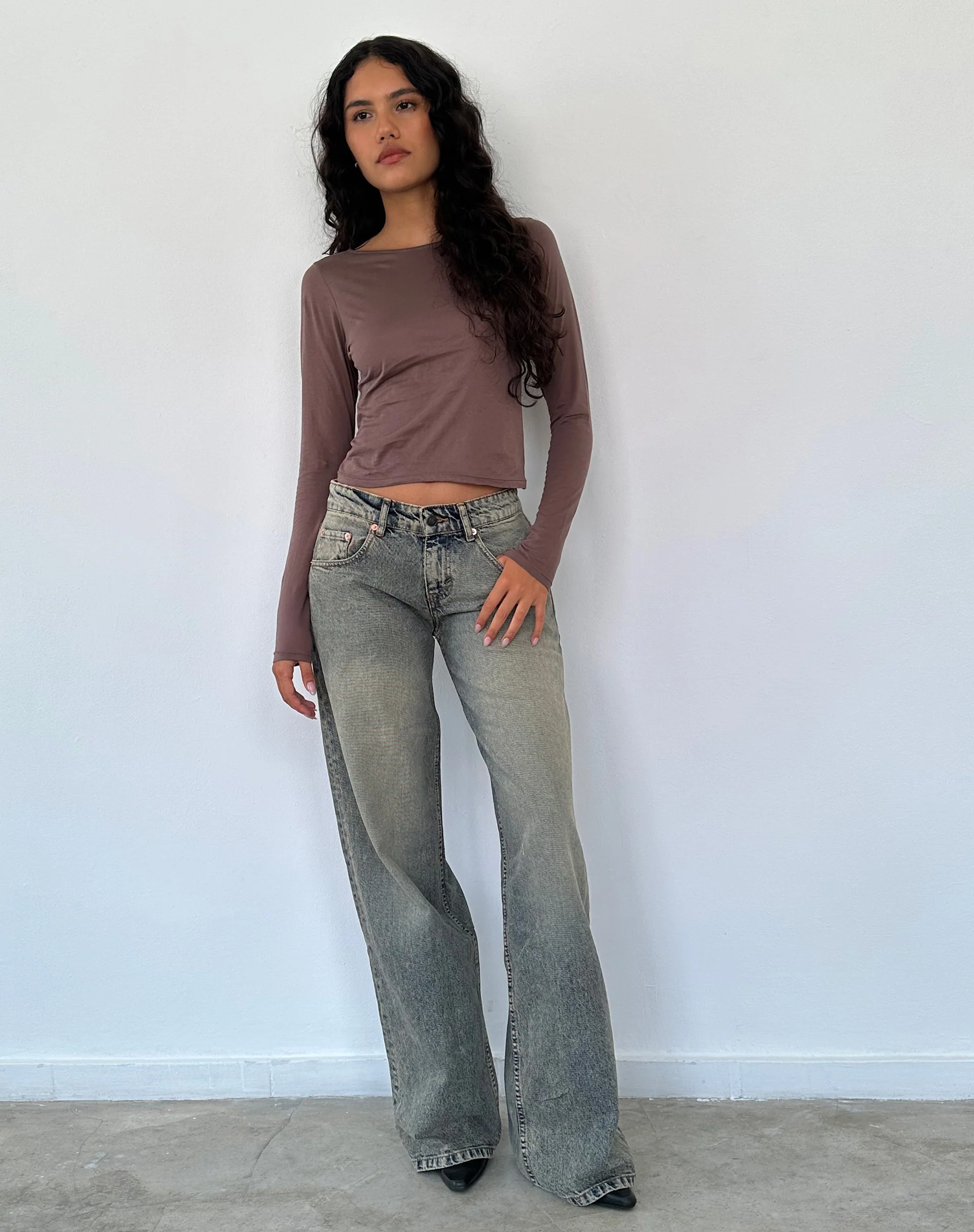 Asma Long Sleeve Top in Nutmeg - Image 4