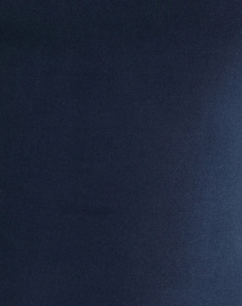 Aspyn High Neck Tie Top in Cupro Navy - Image 6