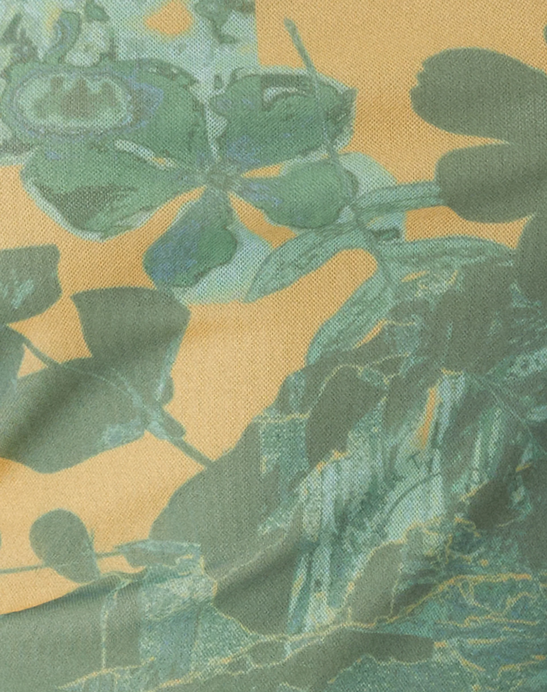 MOTEL X OLIVIA NEILL Asteria Crop Top in Collage Floral Shadow Green - Image 5