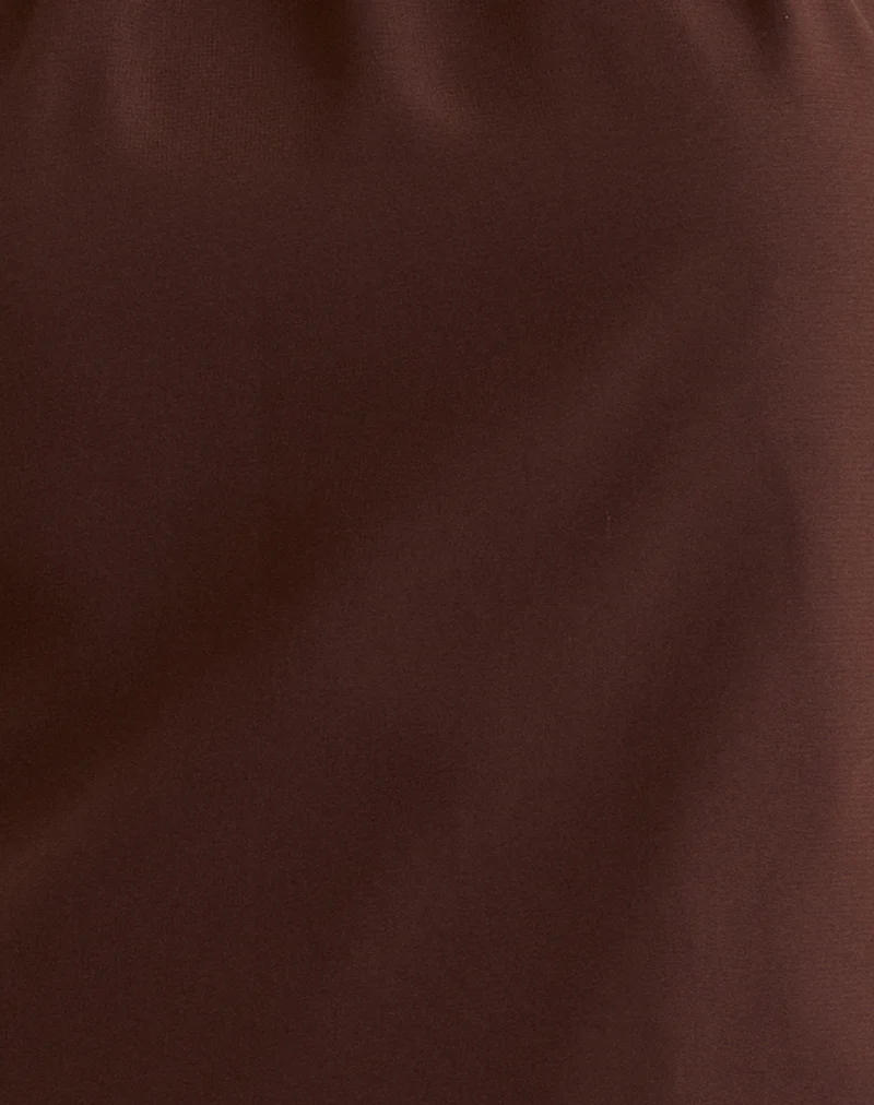 Astina Halterneck Top in Chiffon Brown - Image 5