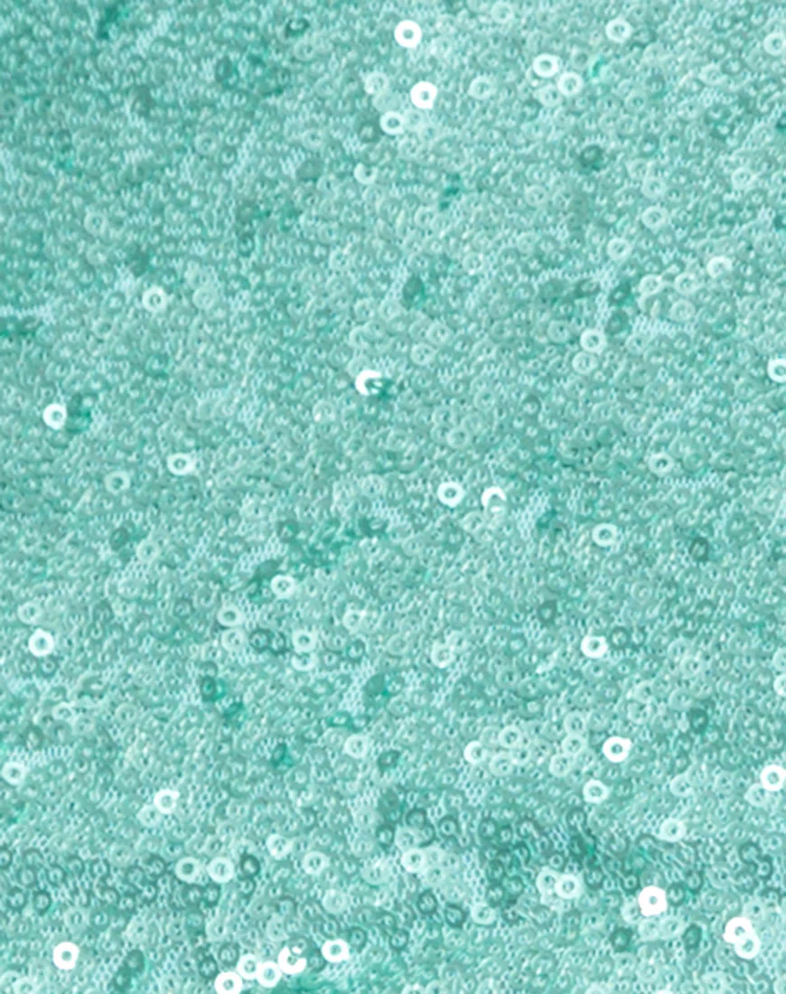 Athena Top in Peppermint Mini Sequin - Image 5