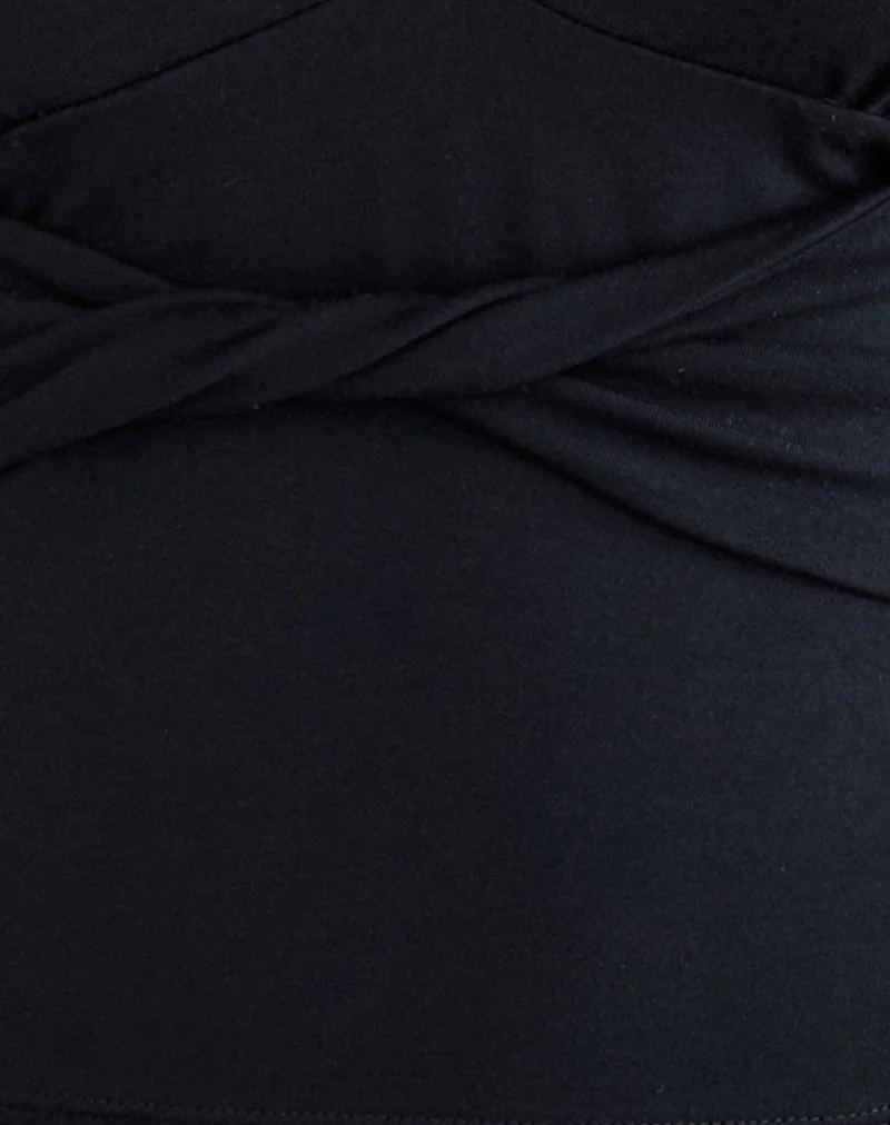 August Tank Top in Rayon Jersey Black - Image 5