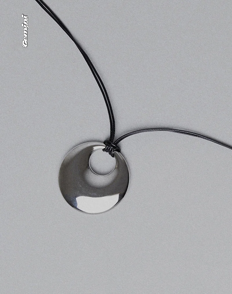 Aurora Cord Circle Necklace by Gemini Jewels - Image 4
