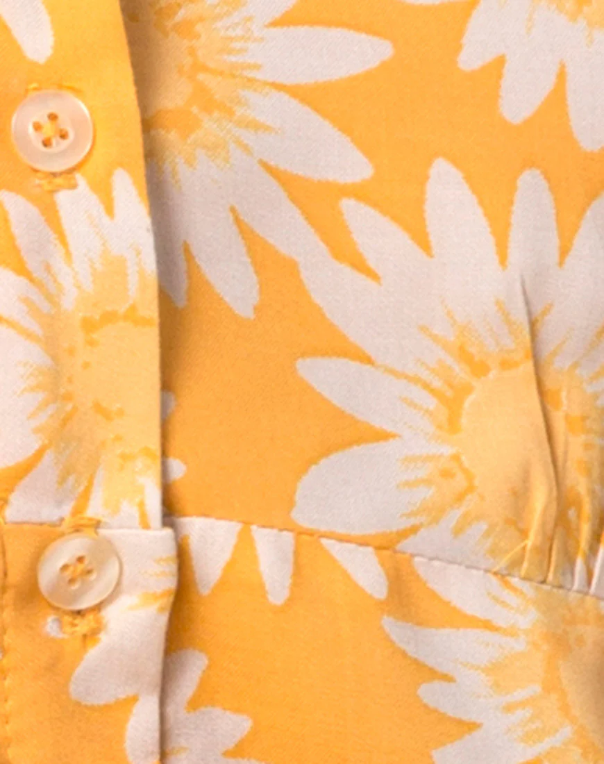 Auvaly Slip Dress in Sunkissed Floral Yellow - Image 5