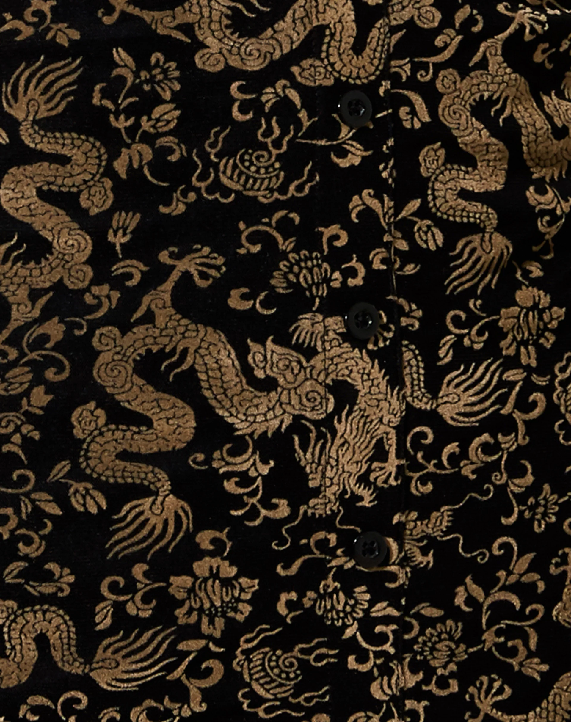 Avaya Dress in Black Mesh Tan Dragon Flock - Image 6