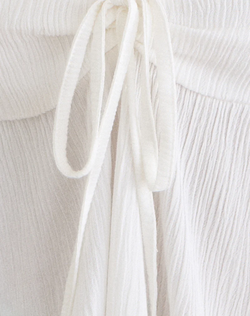 Awilix Top in Crinkle Off White - Image 6