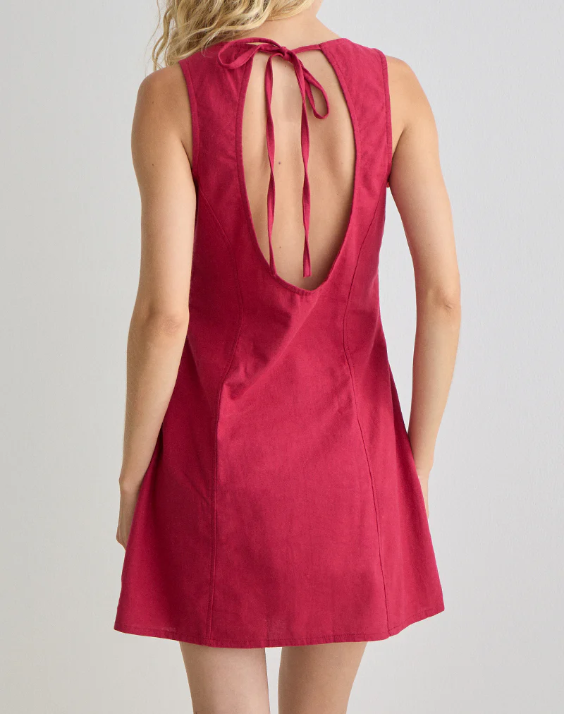Ayana Mini Dress in Adrenaline Red - Image 2
