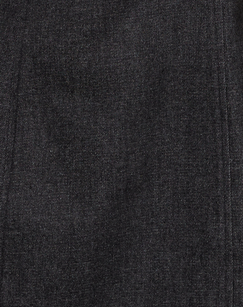 Ayana Backless Mini Dress in Chambray Dark Indigo - Image 5