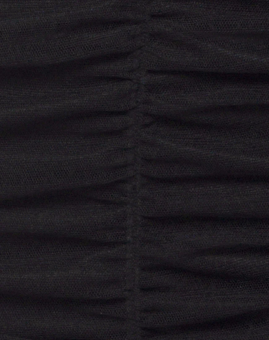 Azalea Dress in Sheer Knit Black - Image 5