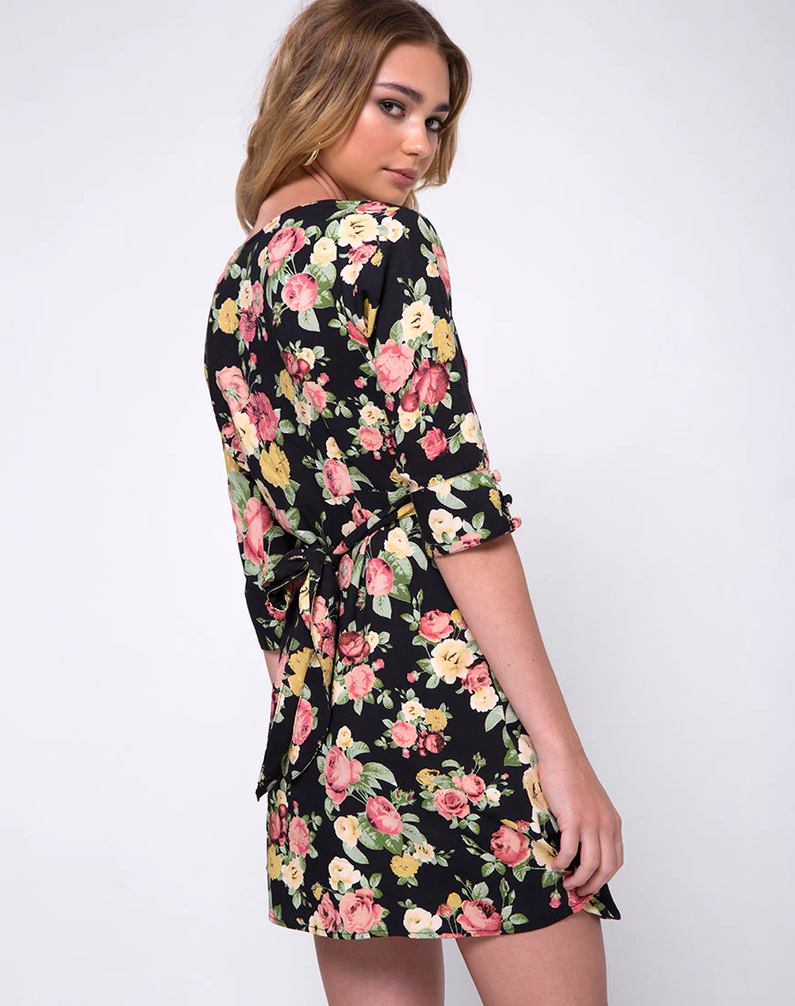 Azetti Wrap Dress in Vintage Floral - Image 2