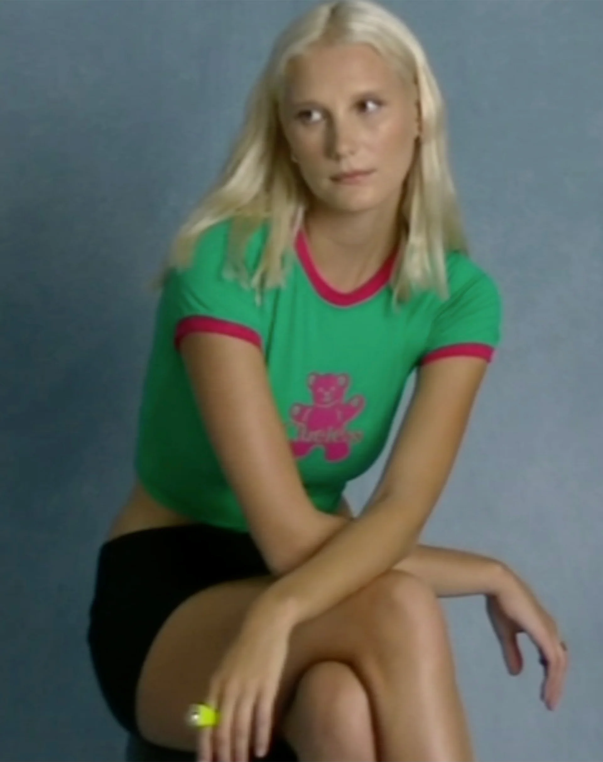 Babe Tee in Fun Green Teddy Cuddle - Image 3