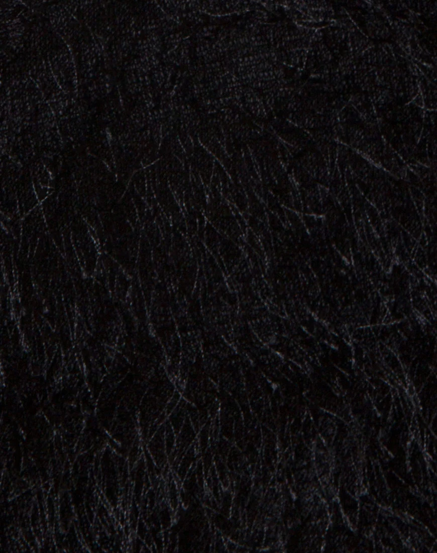 Balien Crop Top in Fringe Black - Image 5