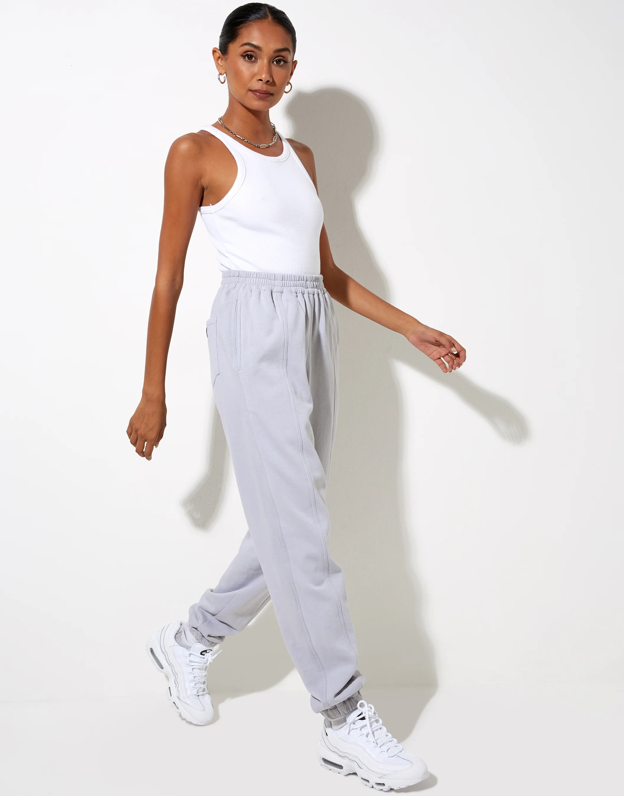 Bamal Jogger in Lunar Rock with Motel Work Clothing Label Embro - Image 2