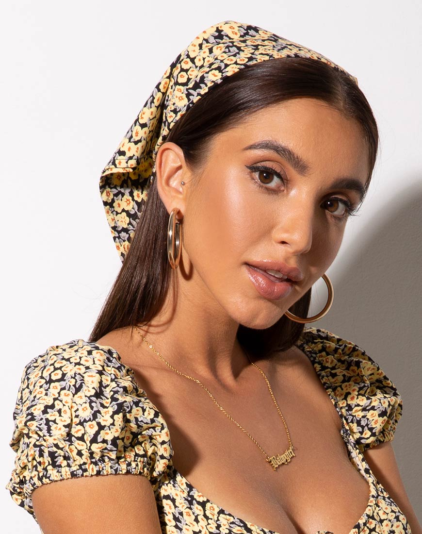 Bandana in Mini Bloom Yellow - Image 2
