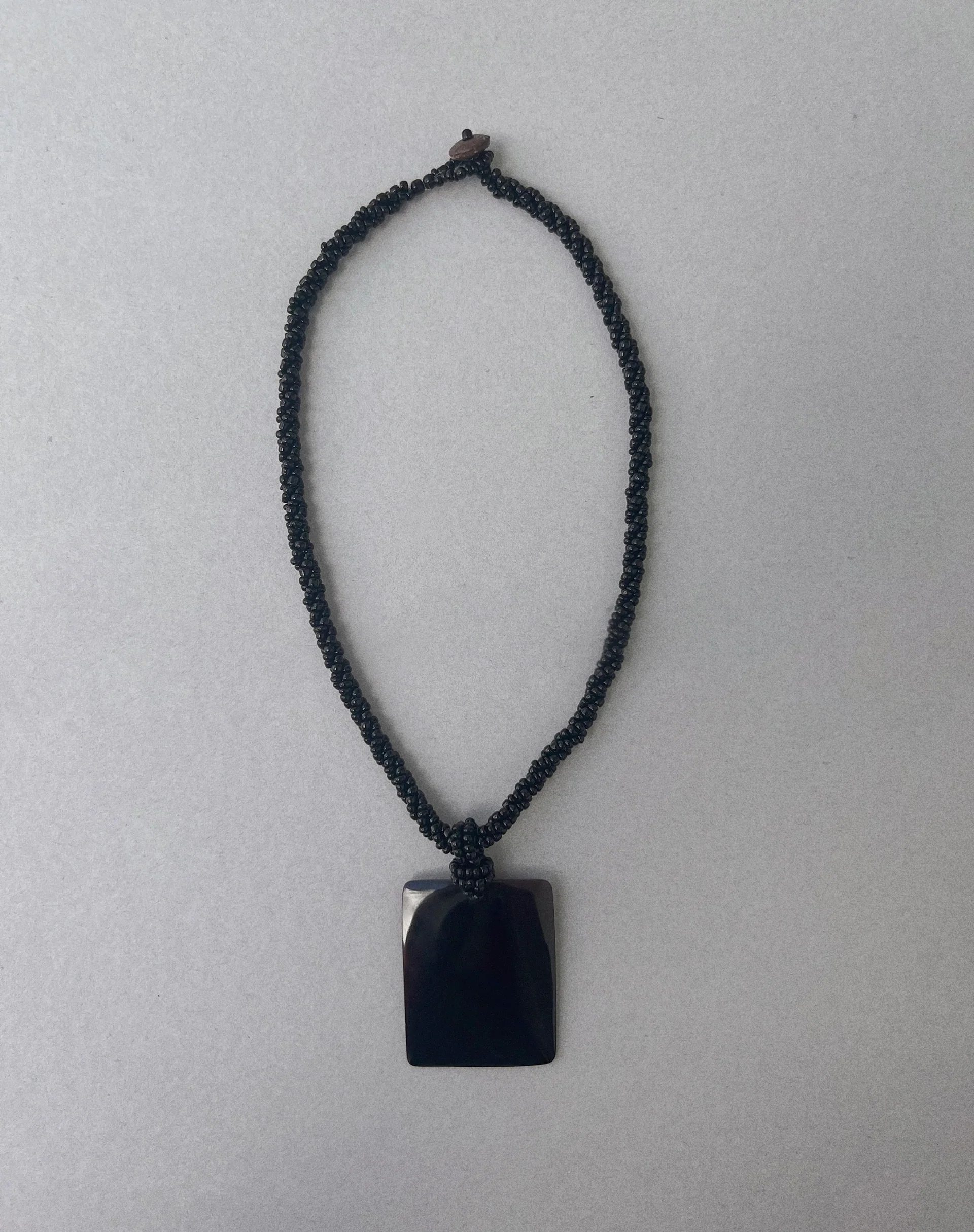 Bara Necklace with Black Rectangle Pendant - Image 5
