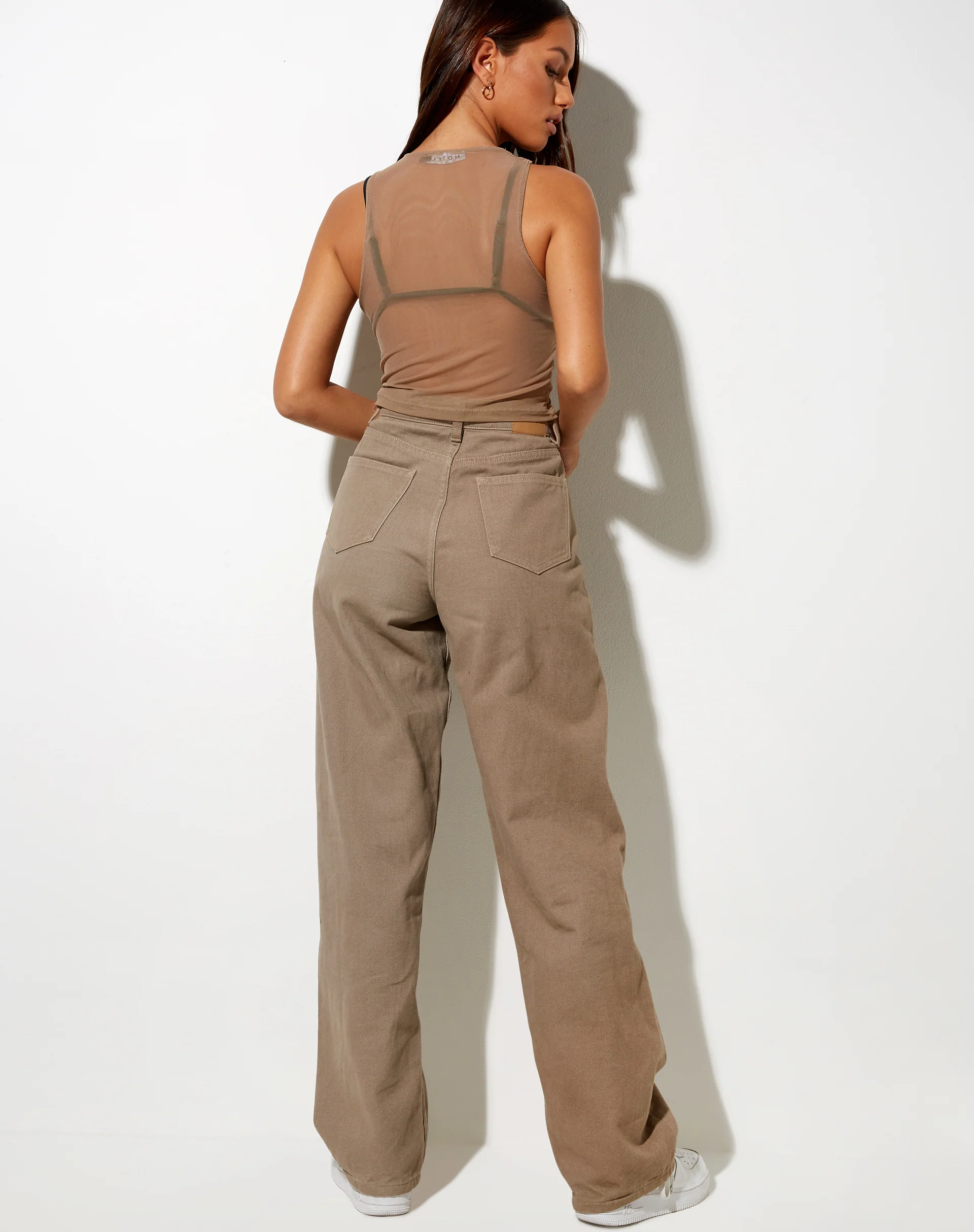 Barika Top in Mesh Taupe - Image 2
