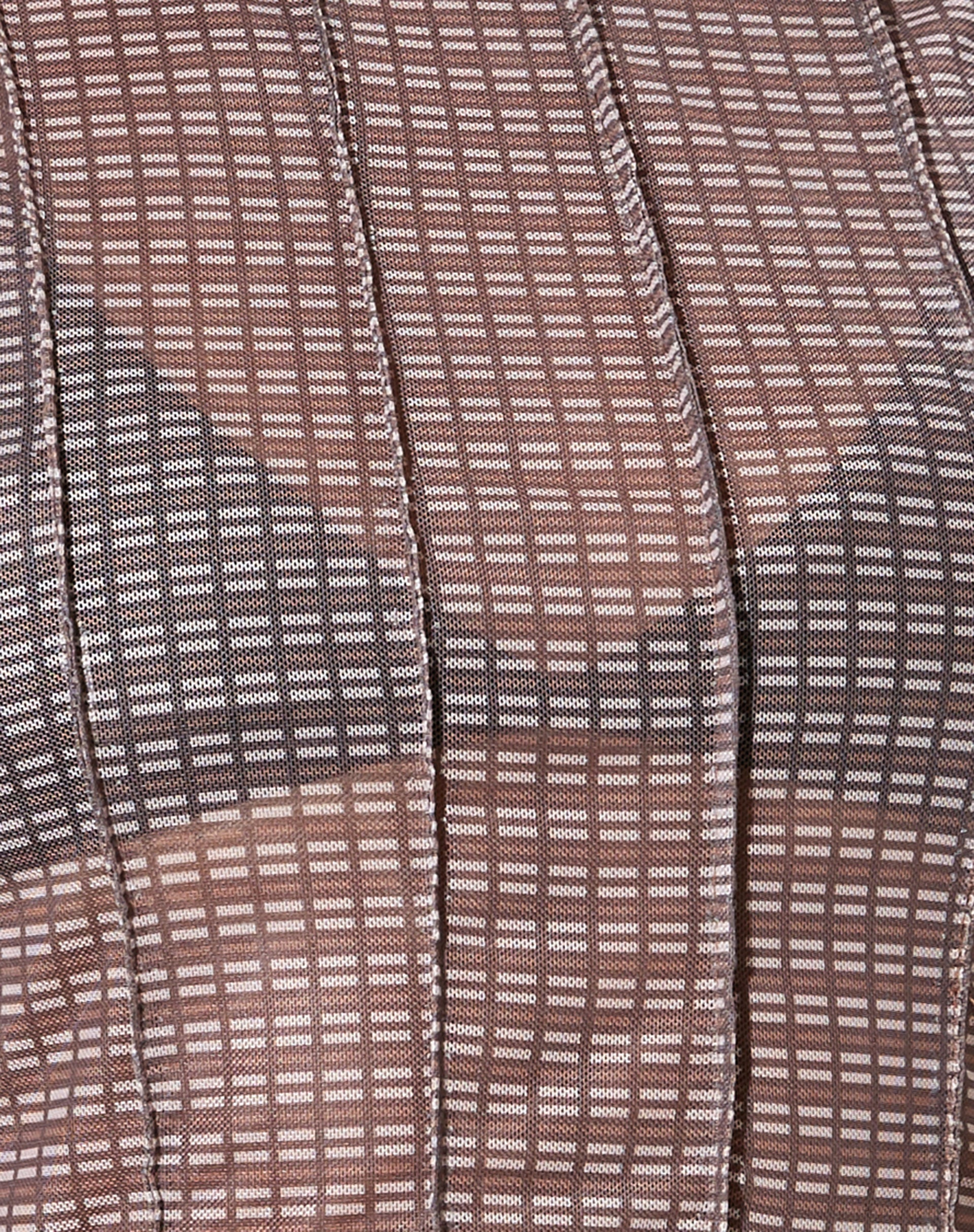 Barika Top in Mini Check Chocolate - Image 7