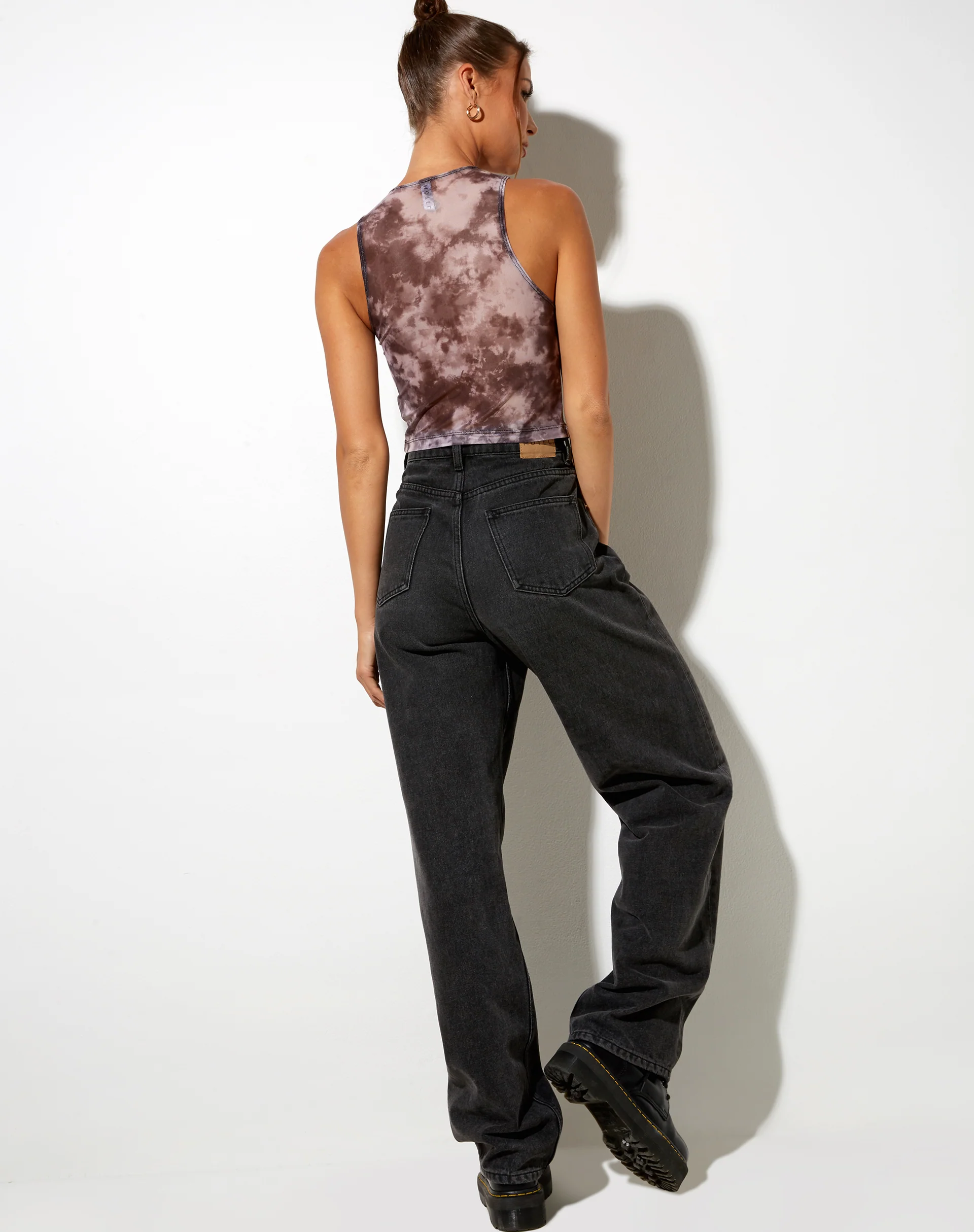 Barika Top in Mesh Smoke Black Grey - Image 2