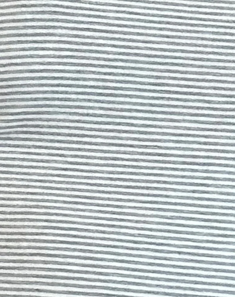 Barlyn Cami Top in Stripe Grey White - Image 5