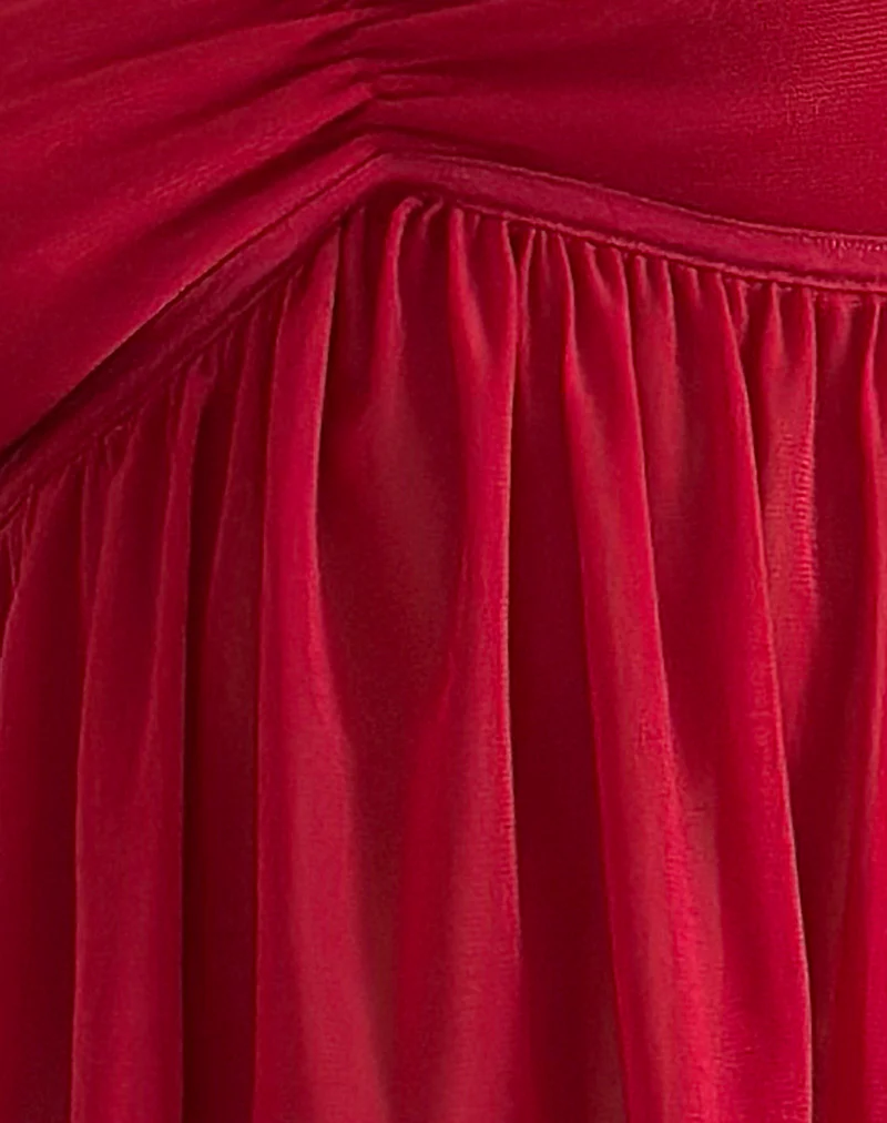 Barula Cami Top in Mesh Cherry - Image 6