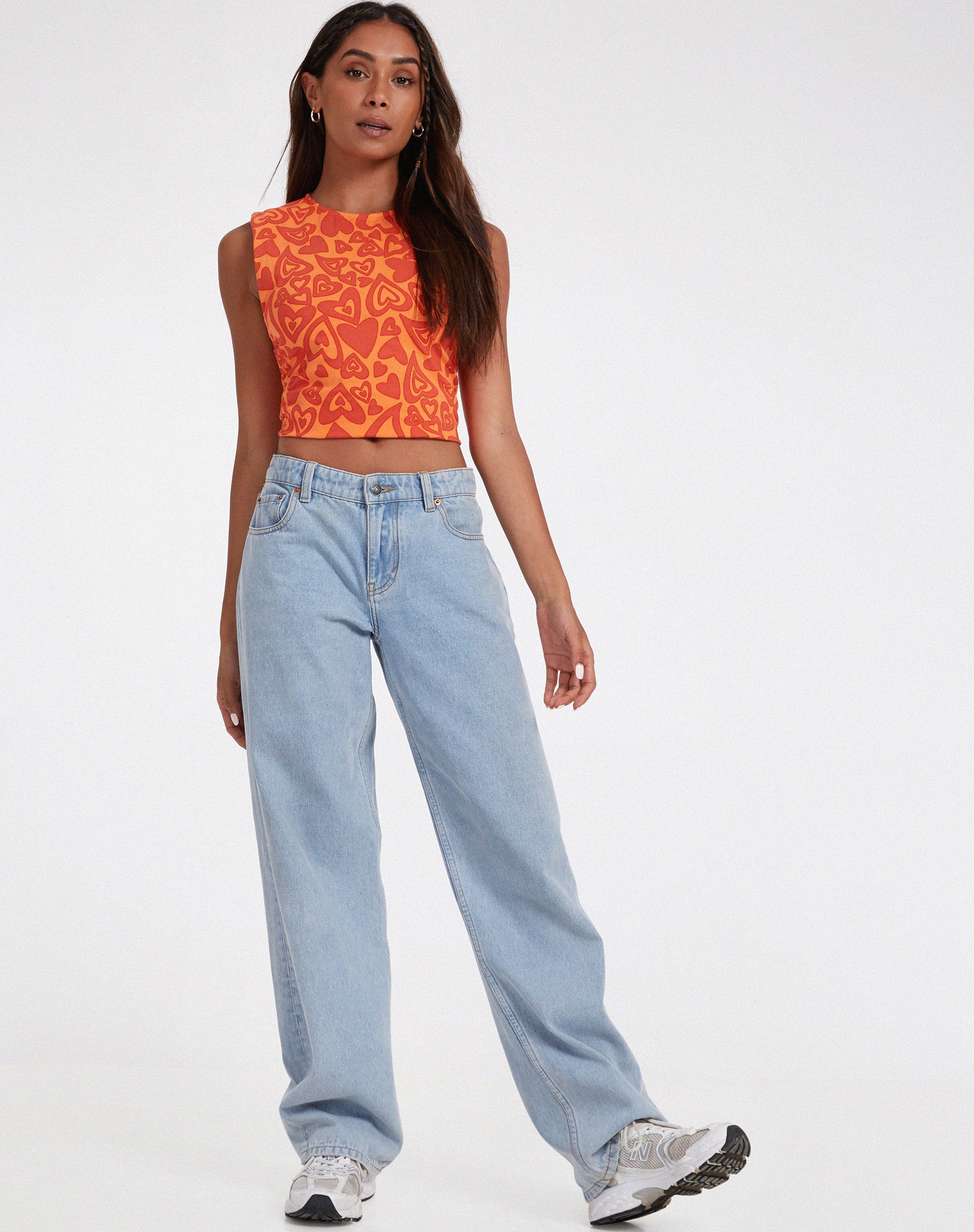 Baruna Top in Retro Heart Orange - Image 3