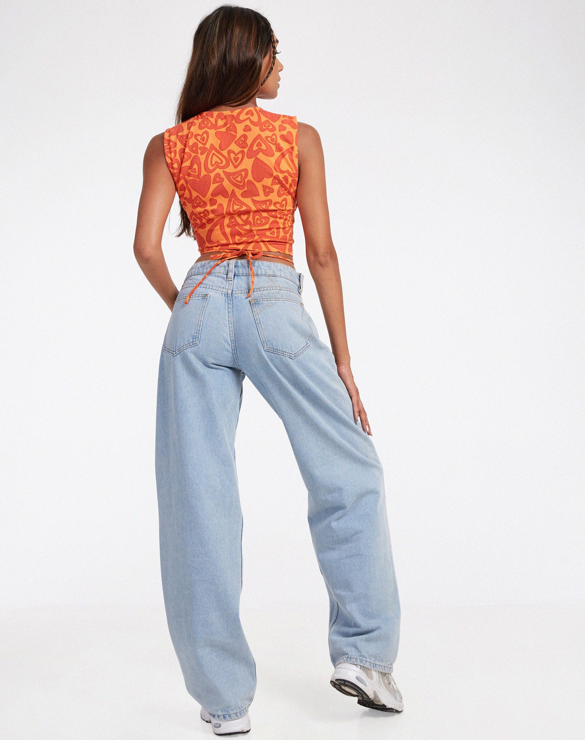 Baruna Top in Retro Heart Orange - Image 4