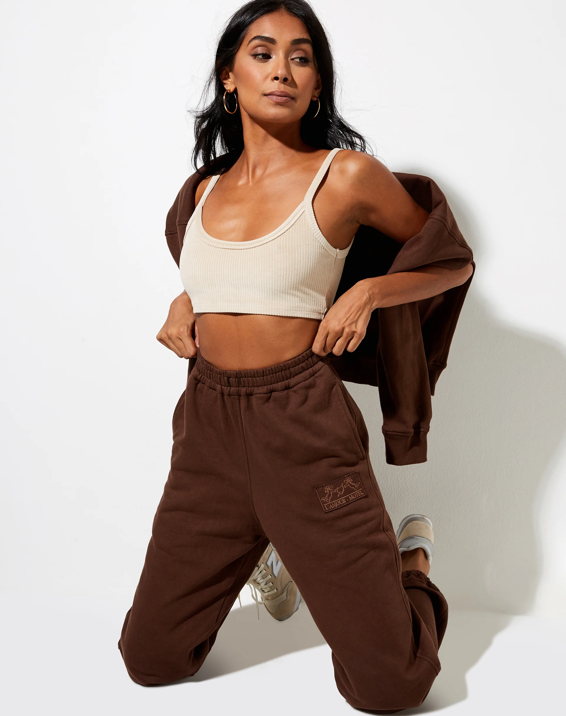 Basta Jogger in Deep Mahogany L'Amour Cherub Label Embro - Image 3