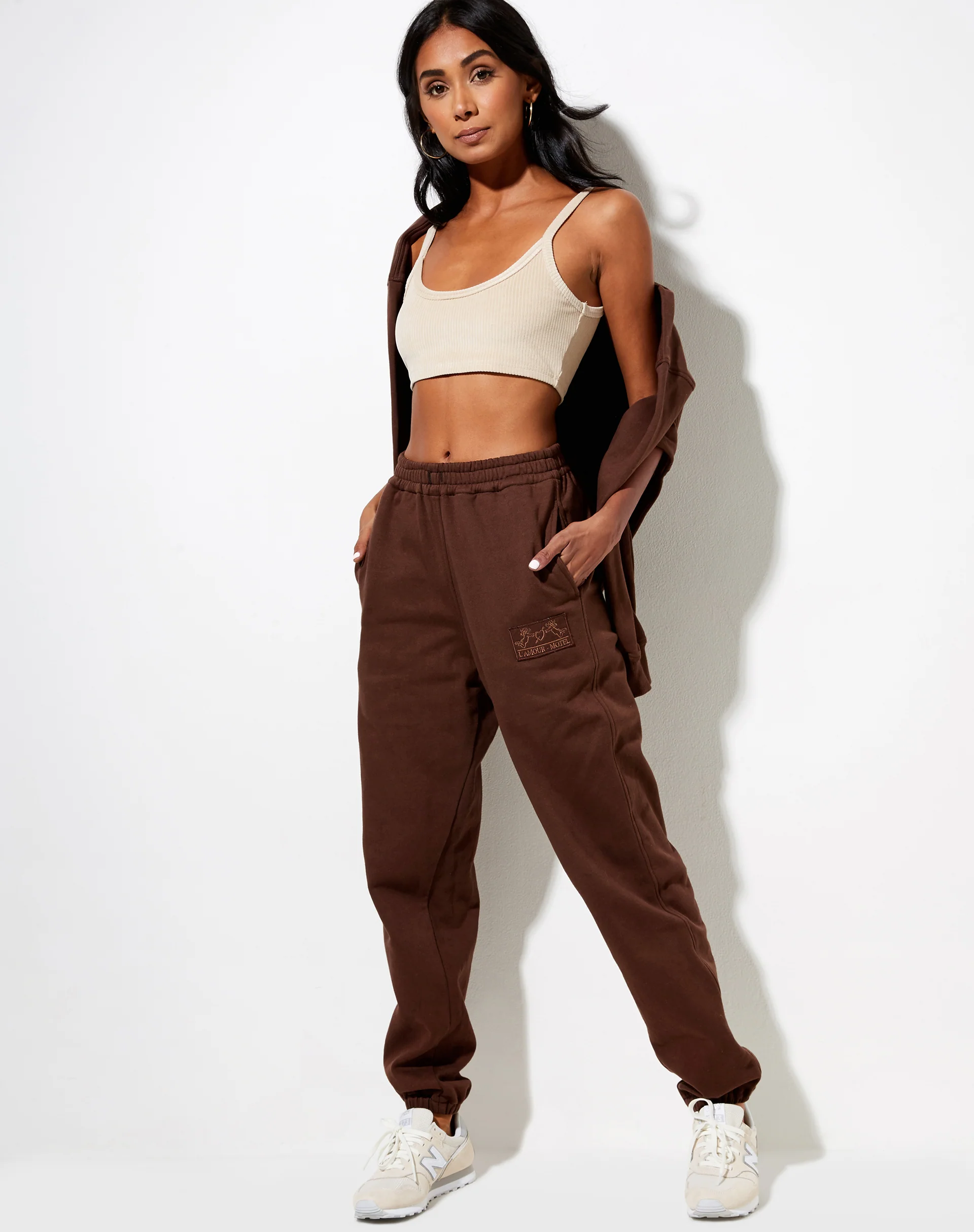 Basta Jogger in Deep Mahogany L'Amour Cherub Label Embro - Image 4